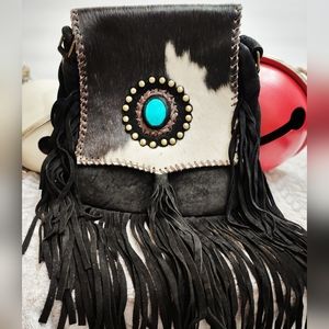 Latest 2023 Suede western embellished stone purse New with tags